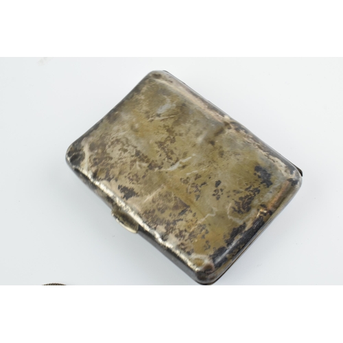 289 - Silver items to include a vesta case Chester 1915, 2 cigarette cases, silver weight 161.0 grams, a s... 