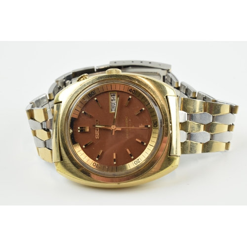 475 - Seiko Bell-Matic gold plated and stainless steel automatic gentlemans wristwatch, 40mm, in working o... 