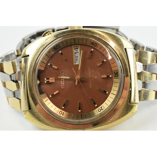 475 - Seiko Bell-Matic gold plated and stainless steel automatic gentlemans wristwatch, 40mm, in working o... 