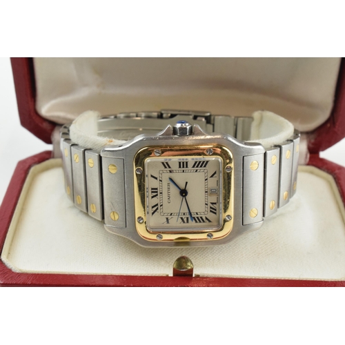 479 - Boxed Cartier 29mm 18ct gold and stainless steel wristwatch, in full working order, in original box,... 