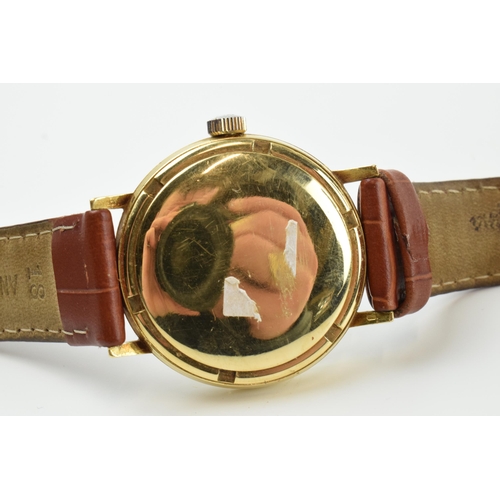 481 - 18ct gold Tissot Seastar, automatic movement, on leather strap, 36mm, working order, serviced in 202... 