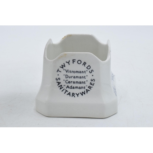 64 - Twyford's Sanitary Ware advertising dish for Twyford's Bathrooms, 8cm long (2 chips to top rim).