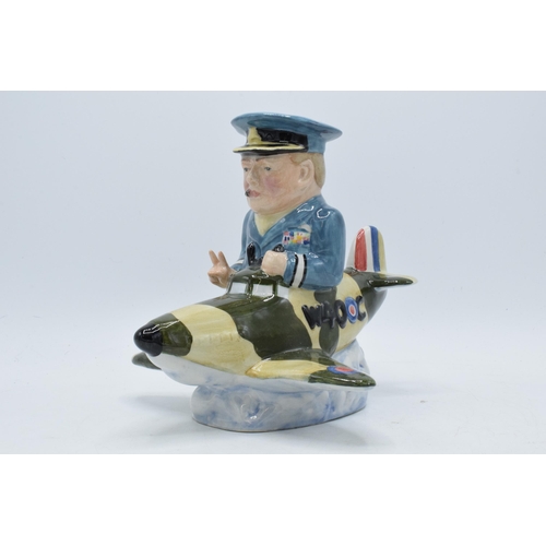 78 - Bairstow Manor Collectables comical model of Winston Churchill in a spitfire, 20cm tall.