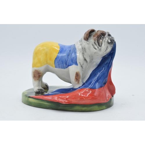 80 - Bairstow Manor Collectables topical political model of a Ukranian bulldog biting into a Russian flag... 