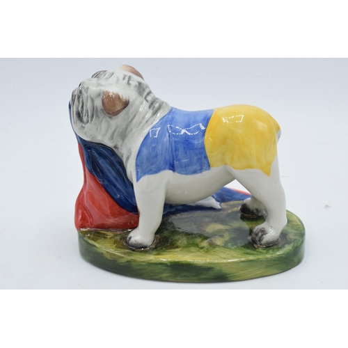 80 - Bairstow Manor Collectables topical political model of a Ukranian bulldog biting into a Russian flag... 