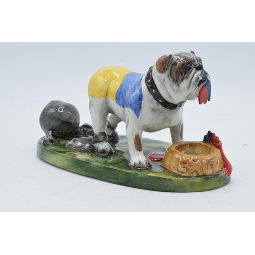 81 - Bairstow Manor Collectables political model of a Ukranian bulldog tearing a Russian flag apart, 20cm... 