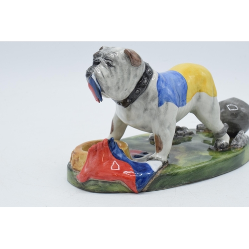 81 - Bairstow Manor Collectables political model of a Ukranian bulldog tearing a Russian flag apart, 20cm... 