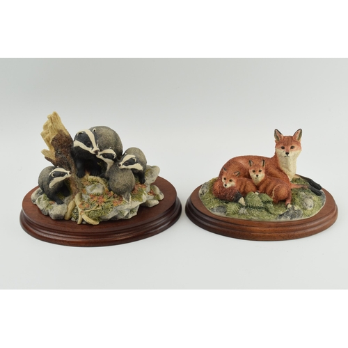 101 - Border Fine Arts figure groups to include Family Portrait, foxes, and Evening Shadows (2).