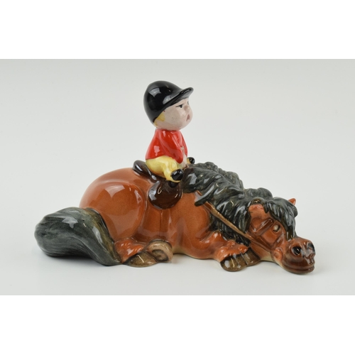 106 - Beswick Thelwell in brown 'Kickstart'.