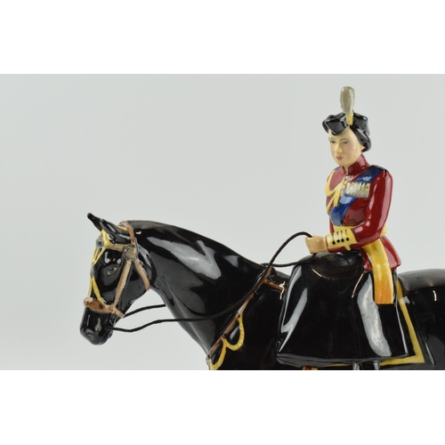 108 - Beswick HM Queen Elizabeth on Burmese 'Trooping the Colour', limited edition of 500 (slight af).