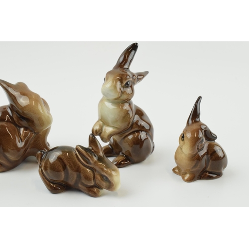 109 - A collection of  Beswick Brown Rabbits (5).