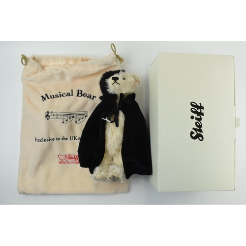 154 - Boxed Steiff limited edition musical bear, mohair bear, Phantom of the Opera, working order, with ce... 