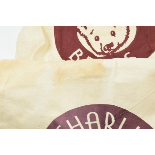 170 - 4 Charlie Bears cloth bags, 1 stained.