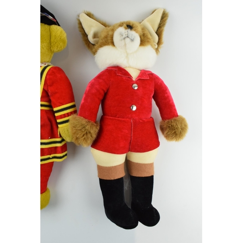 171 - A pair of Merrythought teddy bears to include a Huntsman Fox in red jacket with a Beefeater (2).