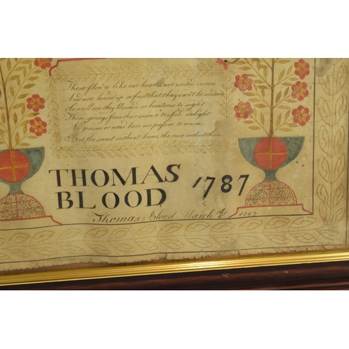 220 - Late 18th century Valentine's day card given to 'Susanna Blood, This Valentine to you a friend....' ... 