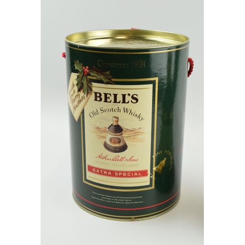 275 - Sealed Bells Old Scotch Whisky Christmas 1991 commemorative example in presentation tin.