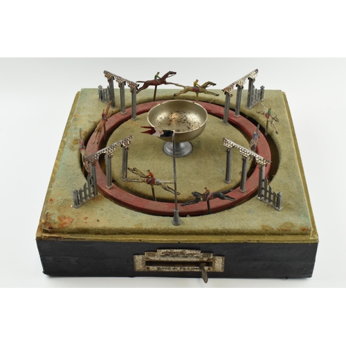 277 - Early 20th century French two-track horse racing parlour game 'Jeu De Course' made by 'JeP', with pa... 