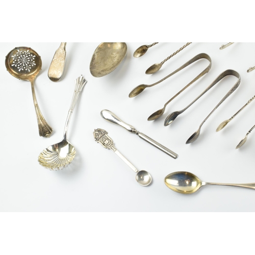 307 - An interesting collection of silver items to include Georgian, Victorian and later silver items to i... 