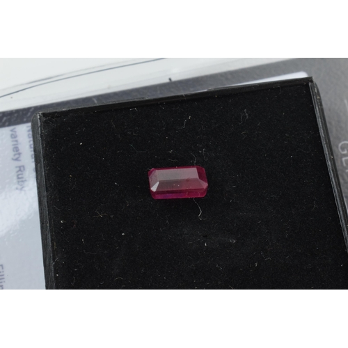 388 - Natural Corundum Ruby gem stone, 3.31 carats, with certificate.