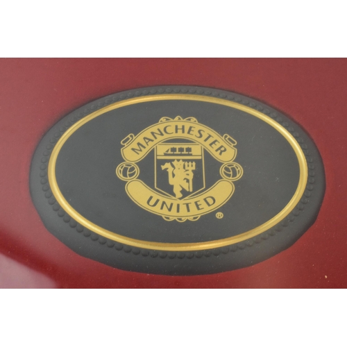 55 - Manchester United Football Club interest: a rather unusual boxed Wedgwood Jasperware in Black presen... 