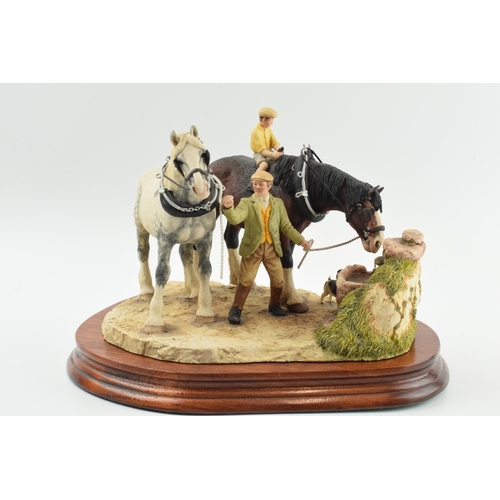 89 - Border Fine Arts figure group 'You Can Lead a Horse to Water', BFA202, limited edition 33/1500, mark... 