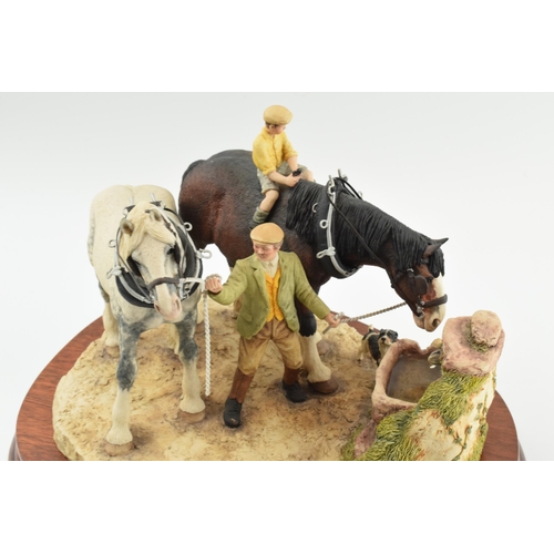 89 - Border Fine Arts figure group 'You Can Lead a Horse to Water', BFA202, limited edition 33/1500, mark... 