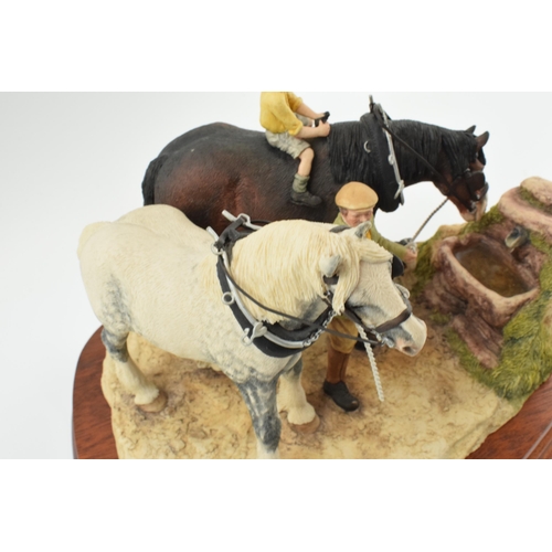 89 - Border Fine Arts figure group 'You Can Lead a Horse to Water', BFA202, limited edition 33/1500, mark... 