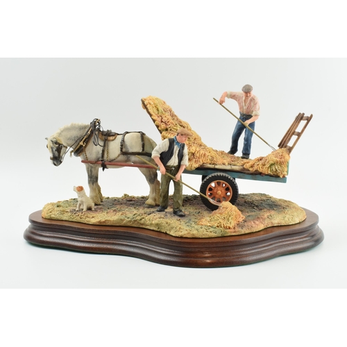 91 - Border Fine Arts 'The Haywain' (Haymaking), JH73 by Anne Wall, limited edition 265/1500, on wood bas... 