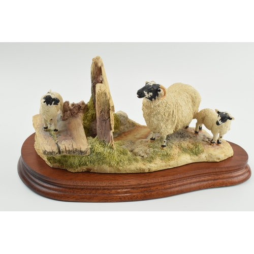 97 - Border Fine Arts 'Wrong Side of the Fence' (Ewe and lambs), by Anne Wall, limited edition 1252/1500,... 