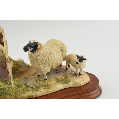 97 - Border Fine Arts 'Wrong Side of the Fence' (Ewe and lambs), by Anne Wall, limited edition 1252/1500,... 