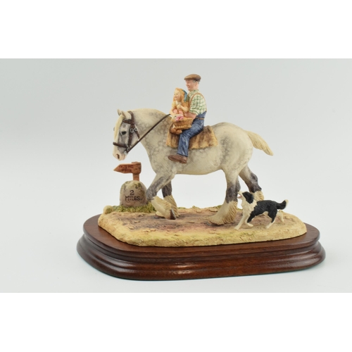 98 - Border Fine Arts figure 'Off To The Fair' EG6, limited edition, on wooden base, 24cm long.