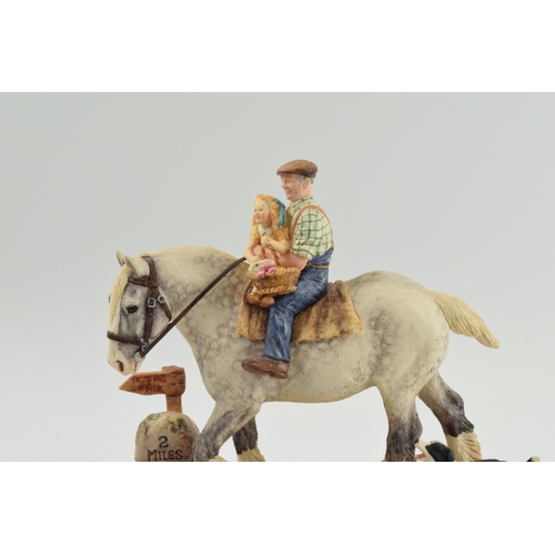 98 - Border Fine Arts figure 'Off To The Fair' EG6, limited edition, on wooden base, 24cm long.