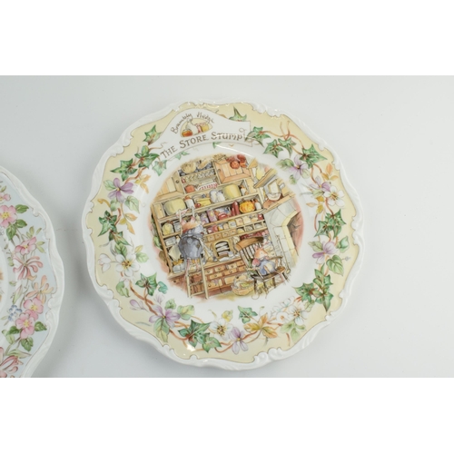 130 - A pair of Royal Doulton Brambly Hedge plates to include The Dairy and The Store Stump (2), both seco... 