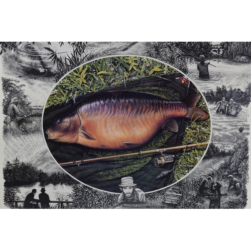 191 - Limited edition John Searl colour print of 'The Bishop' by John Searl, 5lbs 8ozs British Record Carp... 