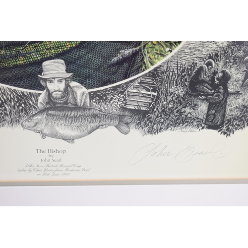 191 - Limited edition John Searl colour print of 'The Bishop' by John Searl, 5lbs 8ozs British Record Carp... 