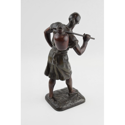 198 - After Marcel Debut: a French bronzed classical figure 'The Tunisian Water Carrier', 32cm tall, 'Debu... 