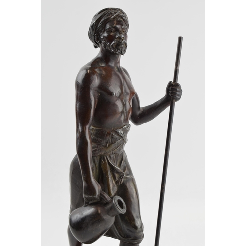 199 - After Marcel Debut: a French bronzed classical figure 'The Tunisian Trader', 32cm tall, 'Debut' sign... 