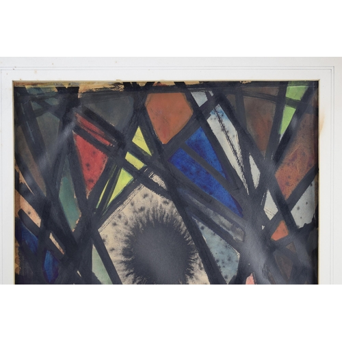 250 - John Cartmel Crossley: an early abstact watercolour entitled 'Sunspot', dated 1959, 32x40cm exc fram... 