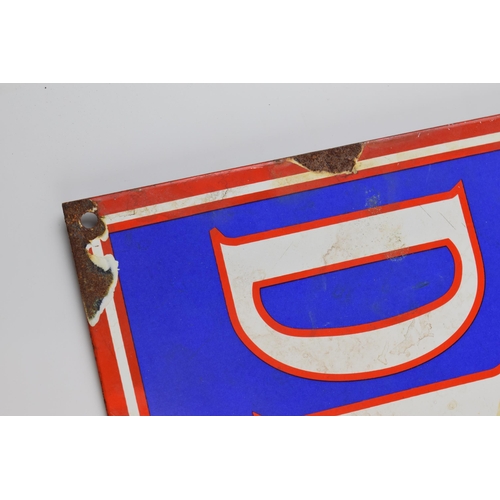 260 - Enamel sign 'Pure Drugs' in red, white and blue, 38x29cm.