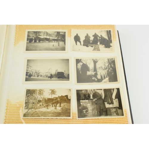 450 - Album of WWII German mainly military photographs.  This appears to be the album / collection of one ... 