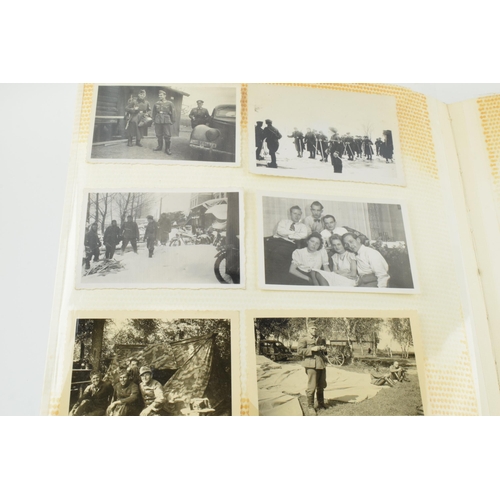 450 - Album of WWII German mainly military photographs.  This appears to be the album / collection of one ... 