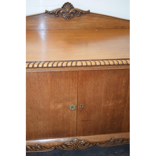 202H - Quality reproduction Regency style sideboard with 2 central cupboards flanked by side cupboards, bal... 