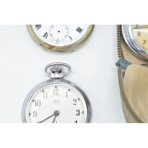 203 - A collection of pocket watches to include an Ingersoll Triumph (case loose), a Smiths 1/5th Secs, a ... 