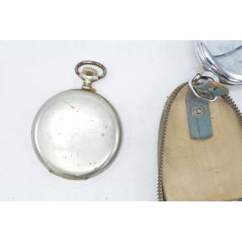 203 - A collection of pocket watches to include an Ingersoll Triumph (case loose), a Smiths 1/5th Secs, a ... 