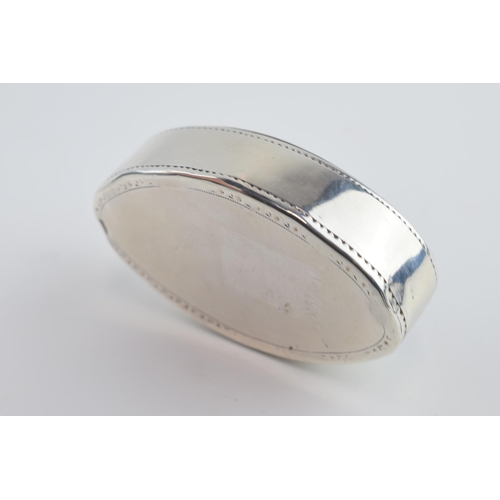 310F - Georgian silver snuff box with hinged and hammered spot decoration, London 1830, 60.4 grams, 8cm wid... 