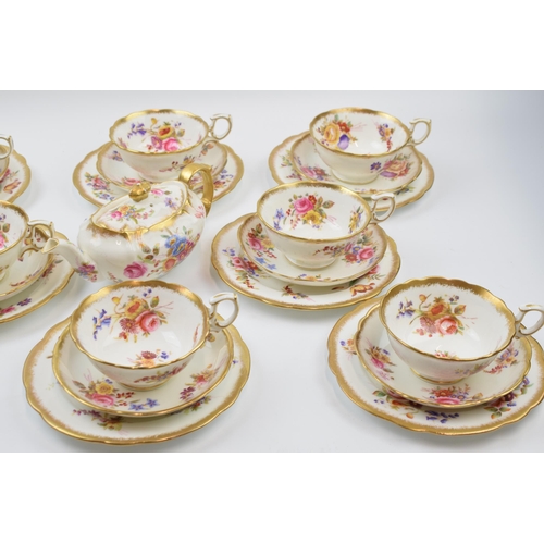 177 - A collection of Hammersley Dresden Sprays to include a teapot, 9 cups, 9 saucers and 9 side plates (... 