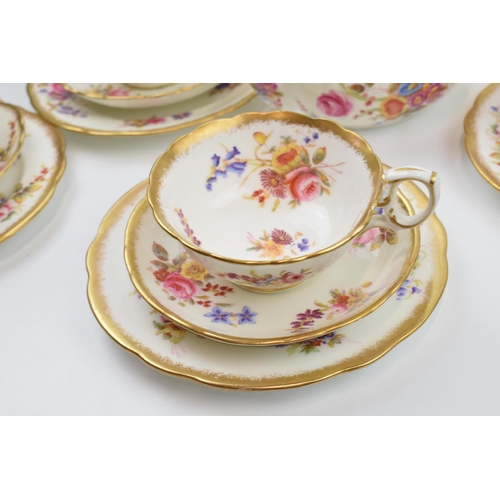 177 - A collection of Hammersley Dresden Sprays to include a teapot, 9 cups, 9 saucers and 9 side plates (... 