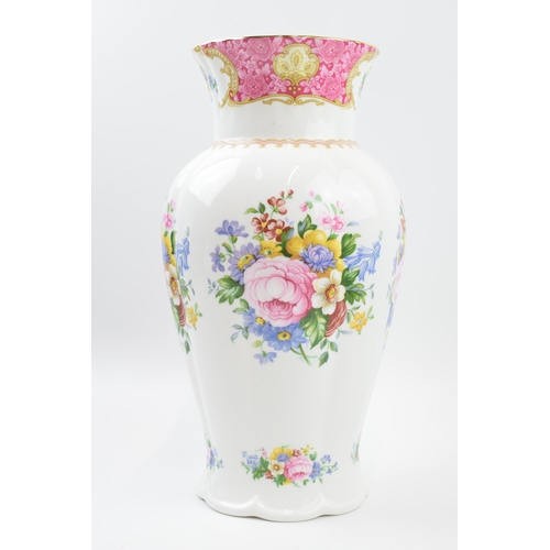 178 - Large Royal Albert Lady Carlyle vase, 30cm tall.