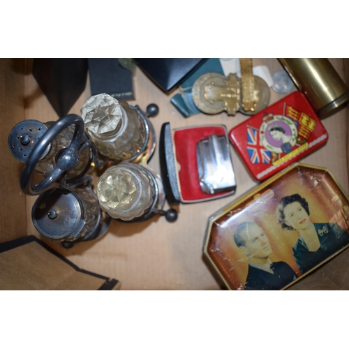 194 - Mixed items to include lighters such as Ronson and Zippo, Doulton figures (2nds / minor af), adverti... 