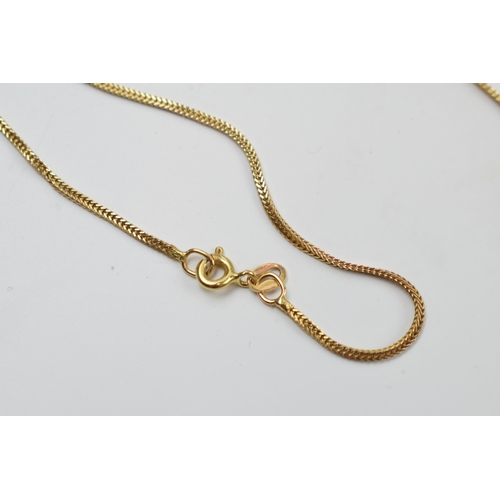 249 - 18ct gold necklace chain, 3.6 grams, 49cm long.